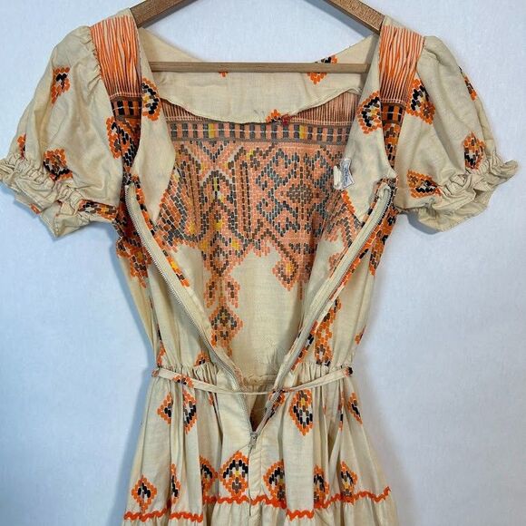 VTG DeLoris Square Dancing Dress Western Rockabilly Swing Circle Eyelet Lace - Picture 6 of 9